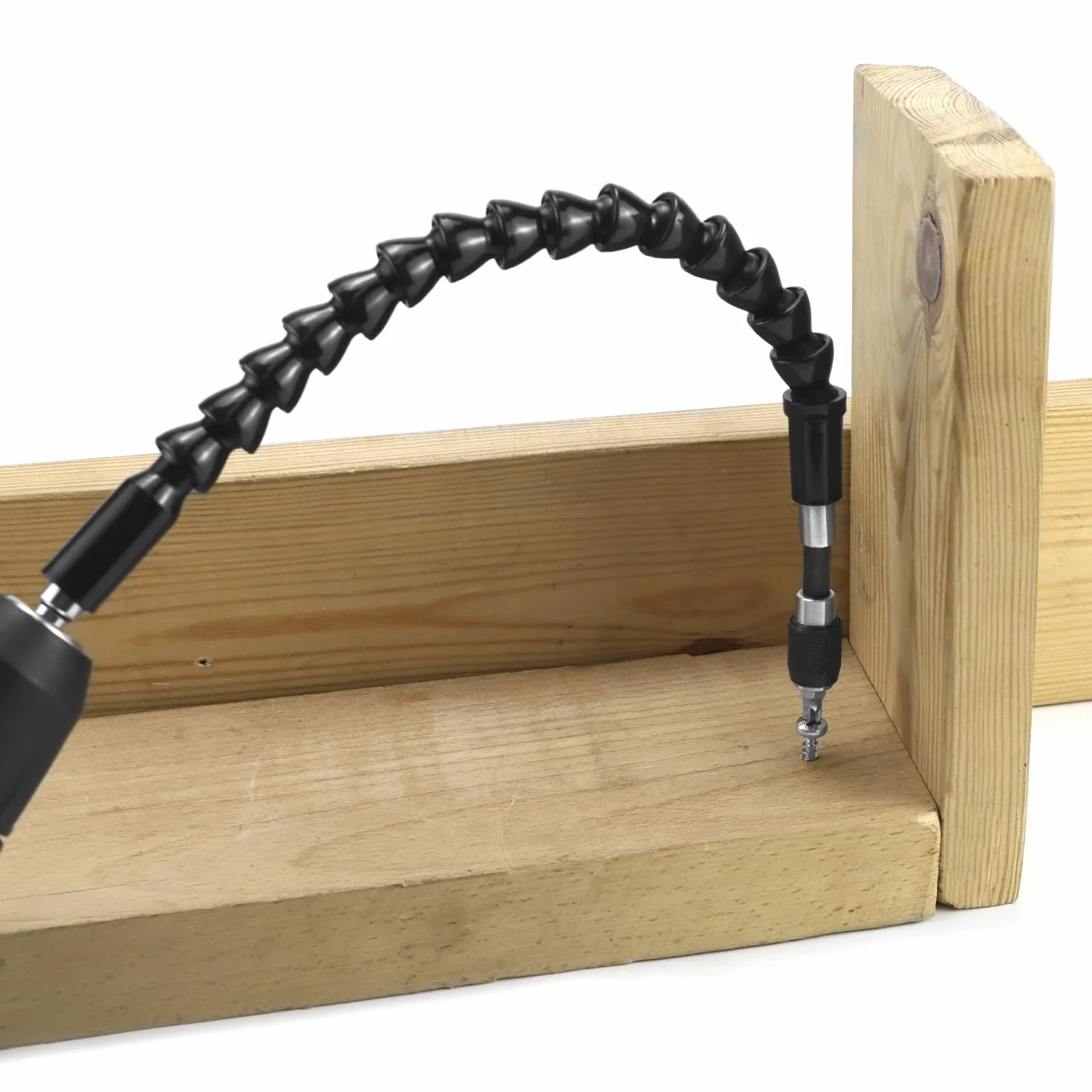 QWORK 2 x 1/4" elastyczny pręt przedłużający 30 cm, 3 sztuki, trzpień sześciokątny, uchwyt do bitów wkrętaka 60/100/150 mm
