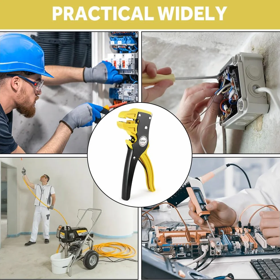 Flintronic Automatyczne szczypce do ściągania izolacji 18 cm regulowany przecinak 14-24 AWG