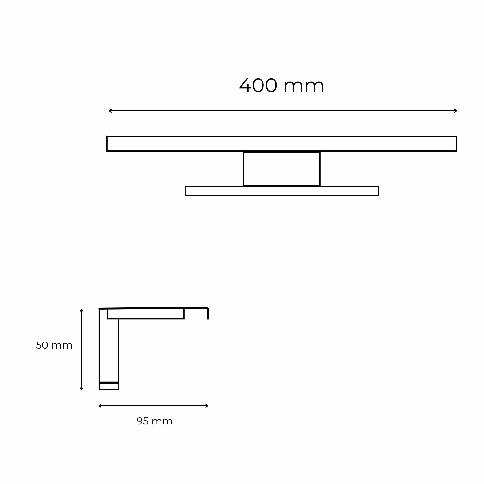 Lampa Łazienkowa LED 40 cm IP44 4000K Neutralna Biel 230V 250lm Chrom