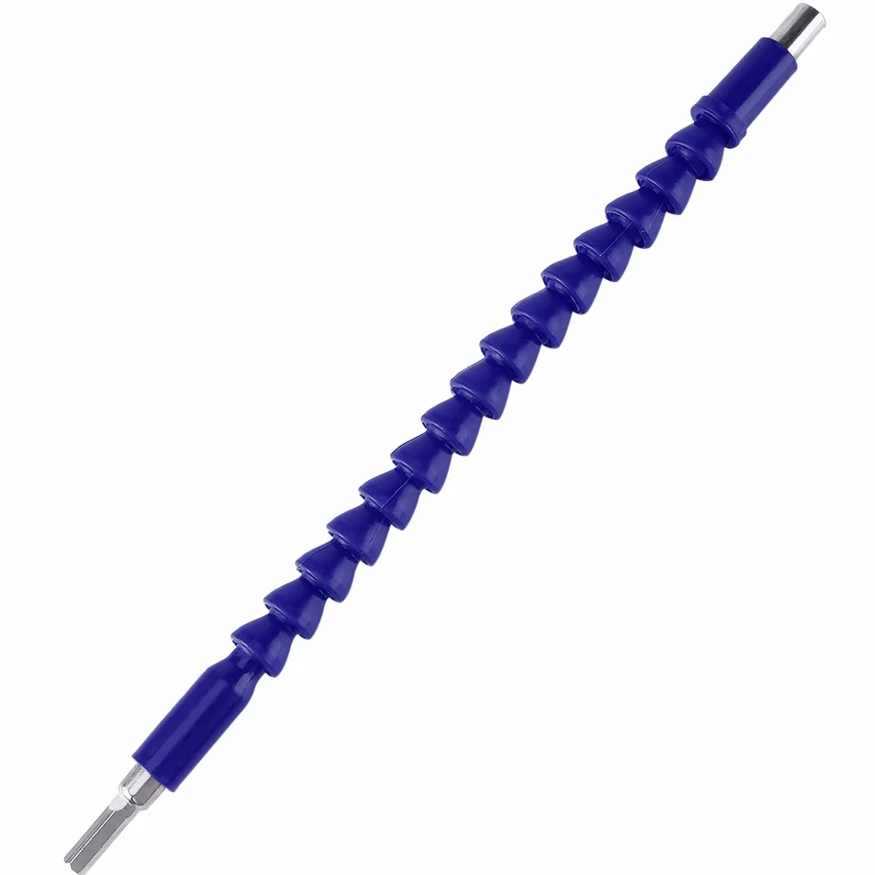 Elastyczny przedłużacz wkrętak 1/4" uchwyt sześciokątny 290mm do wiertarek elektronicznych niebieski
