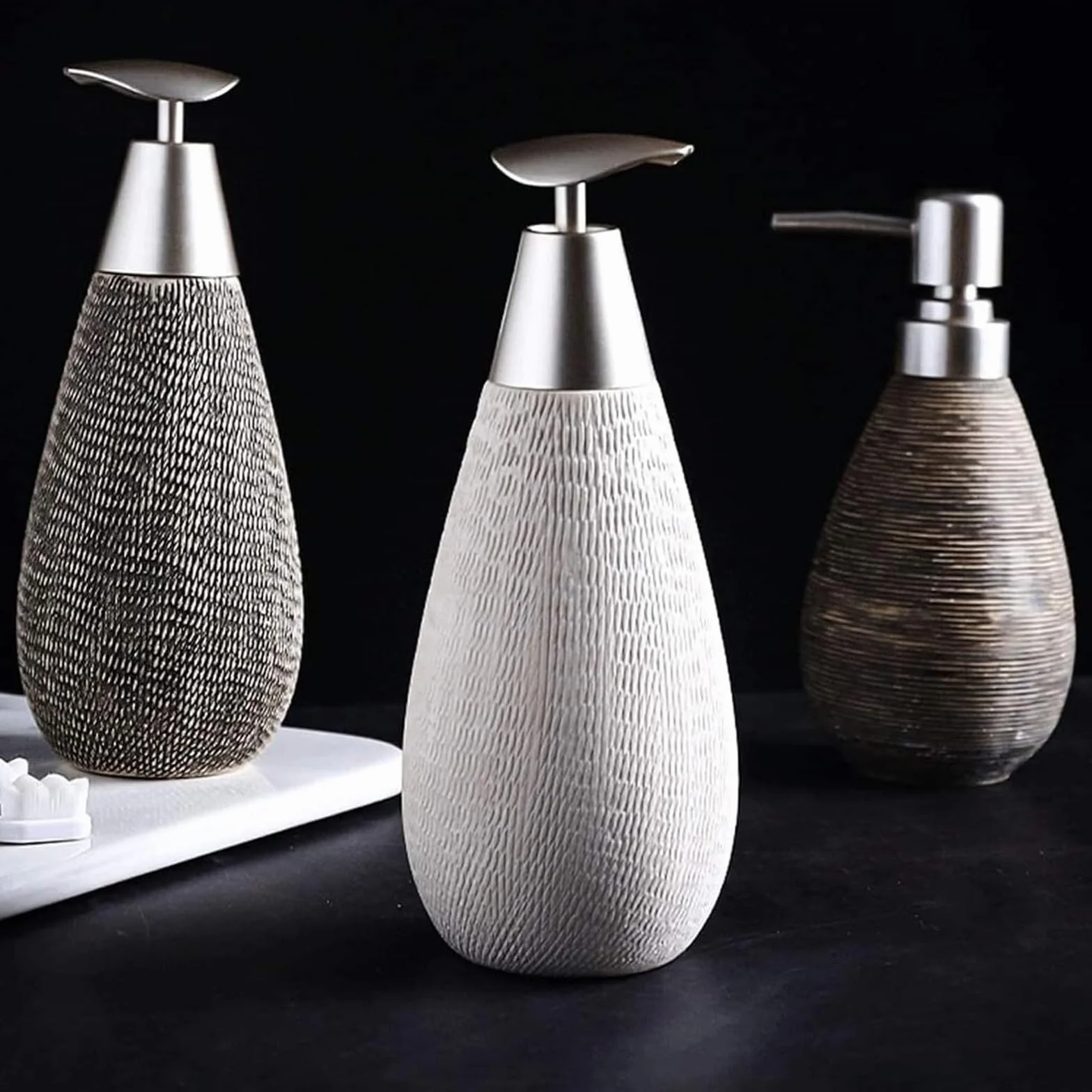 Ceramiczny dozownik mydła w płynie 13,5 uncji brązowy