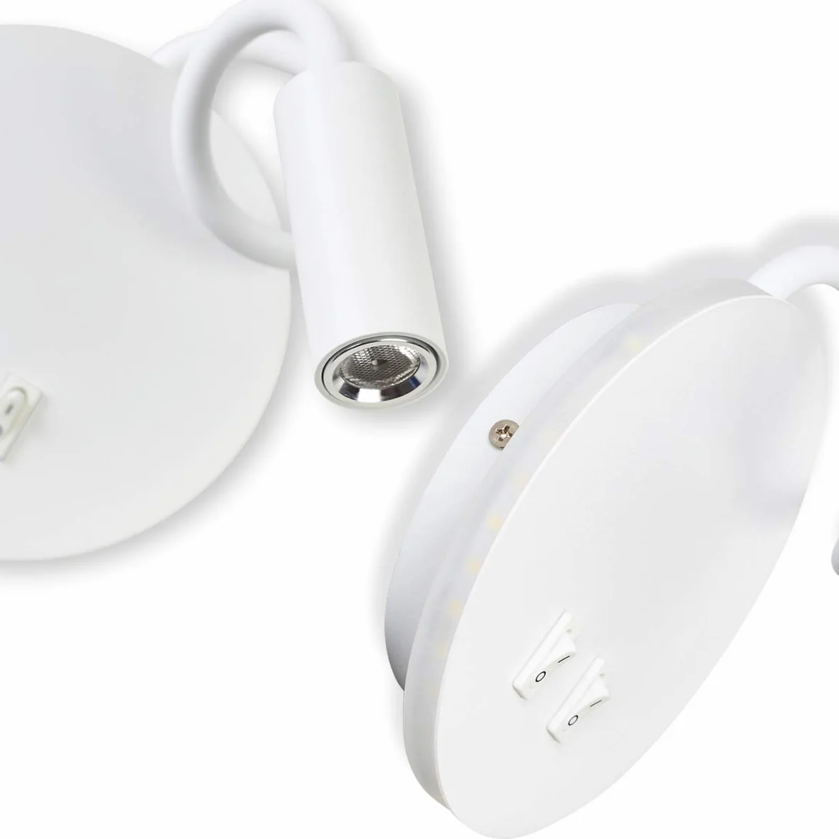 Budbuddy LED Lampa Ścienna 3W+8W, Czytania, Przełącznik, Oświetlenie Wnętrz, 3000K