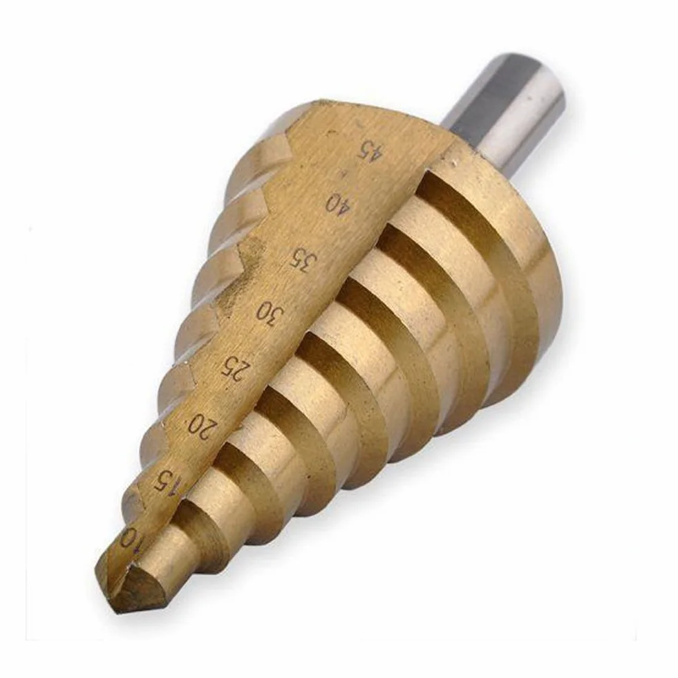 ETiME Wiertło stopniowe HSS TIN 10-45 mm stożkowe wielostopniowe
