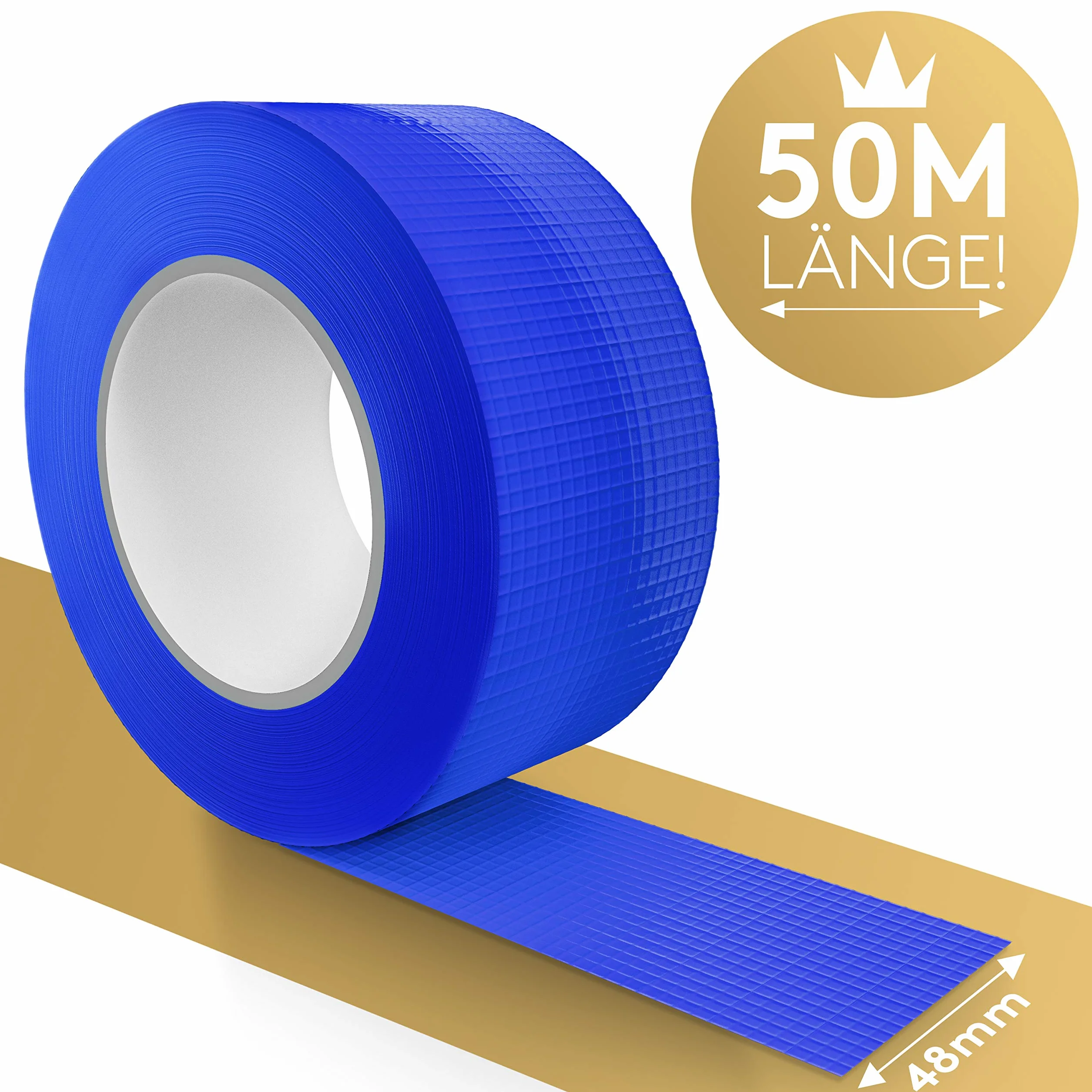 ERBI Taśma Pancerna 50 m x 48 mm Wodoodporna Duct Tape 3 x Niebieska