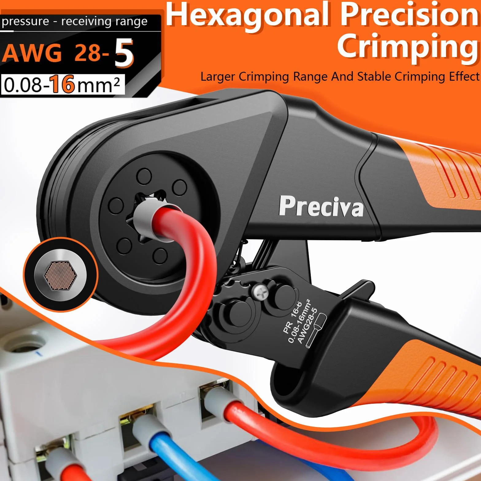 Preciva zestaw szczypiec zaciskowych 0,08–16 mm² 1500-częściowy do tulejek kablowych