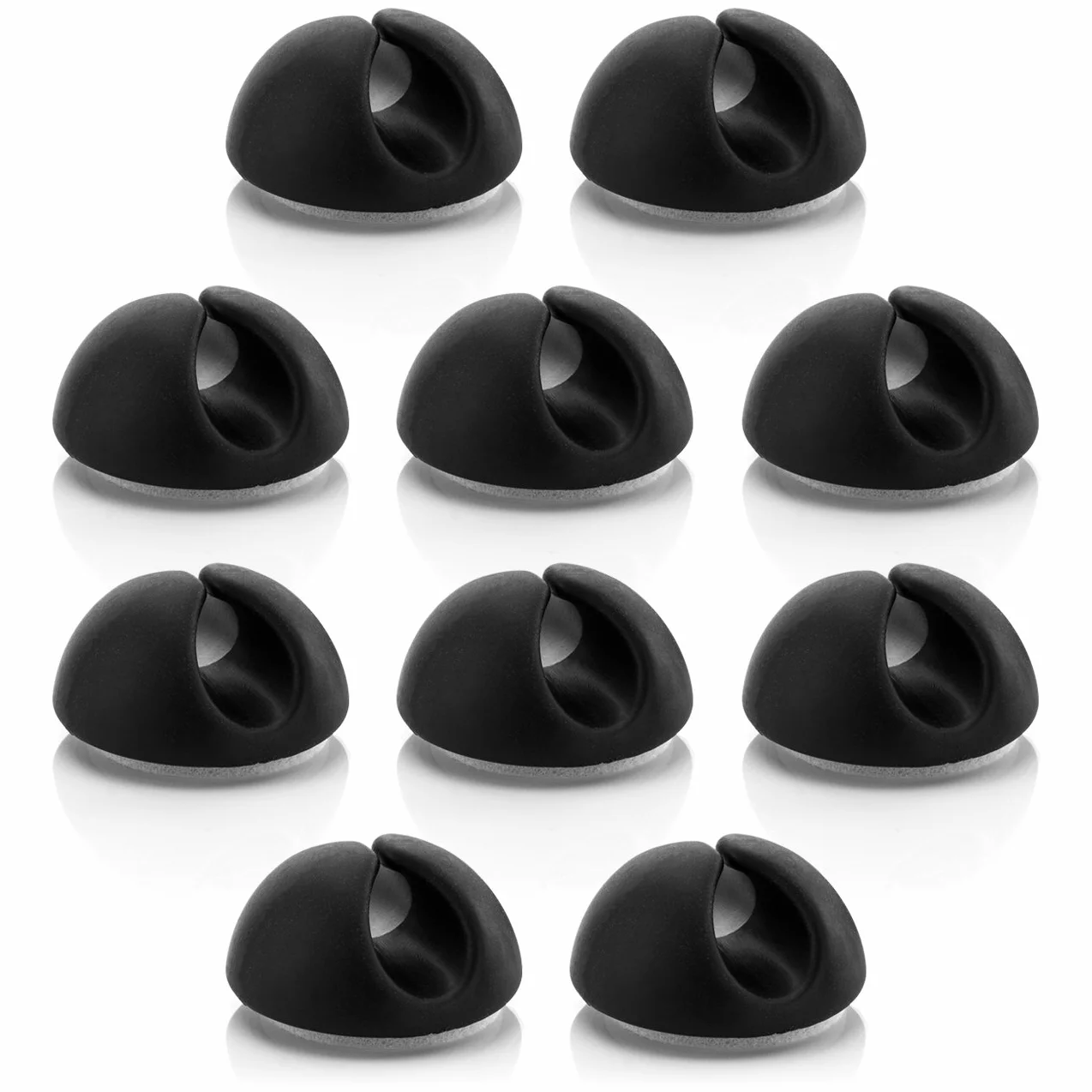 deleyCON Klipsy Kablowe Uchwyt na Kabel do 8mm Czarny 10szt