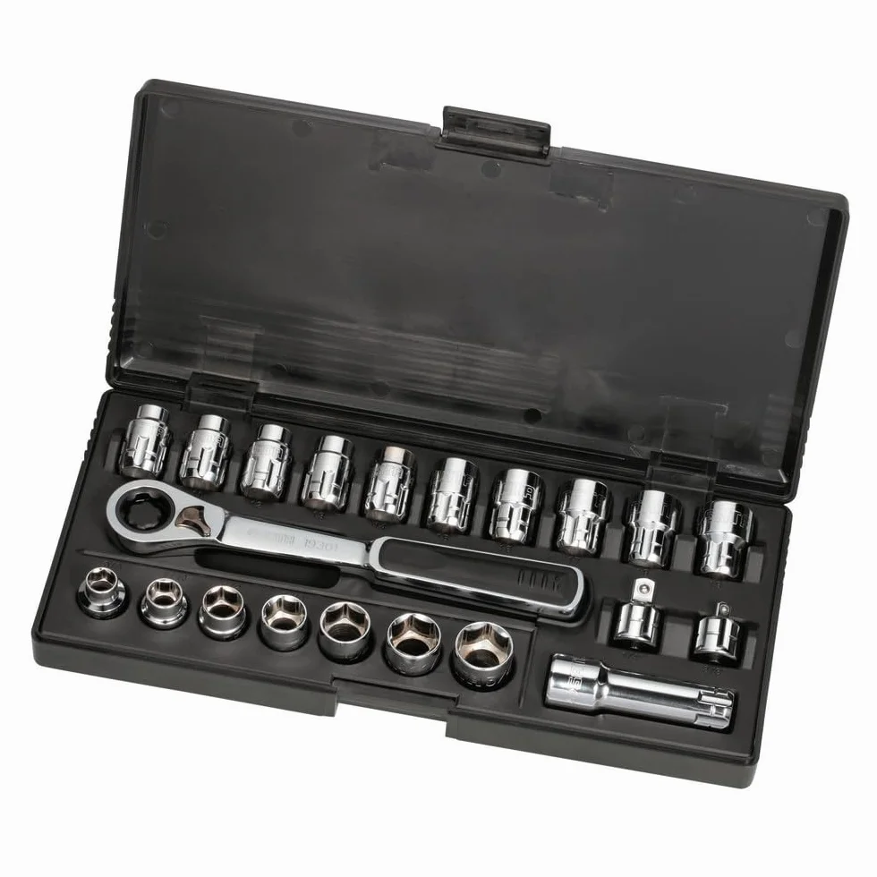SATA ST09134SJ 21-częściowy 3/8-calowy zestaw gniazd przelotowych metryczny SAE 10-19 mm 3/8-3/4 cala