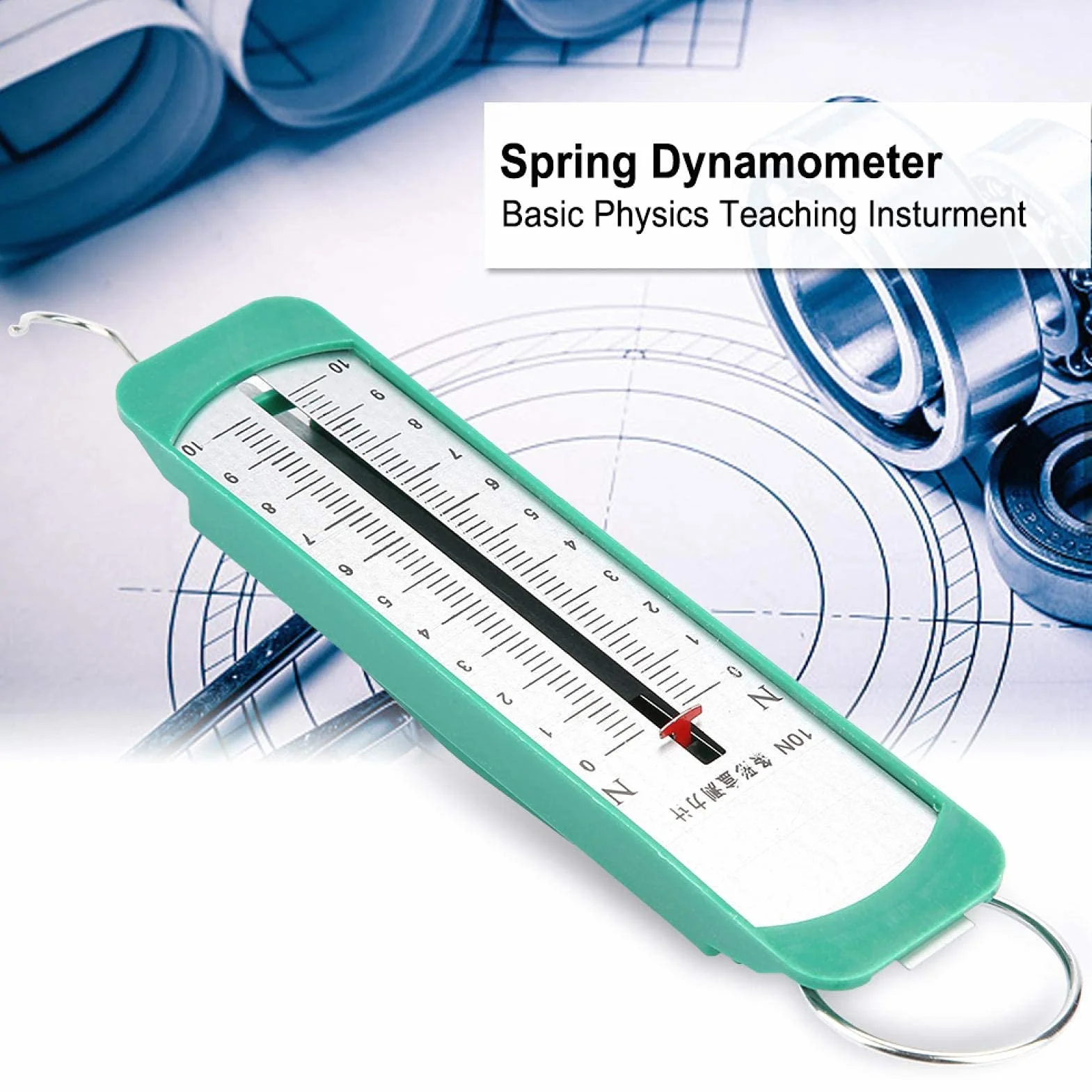 Dynamometr 10N Newton Meter Sprężynowy Drążek Dynamometryczny Fizyka Mechaniczny Instrument Eksperymentalny
