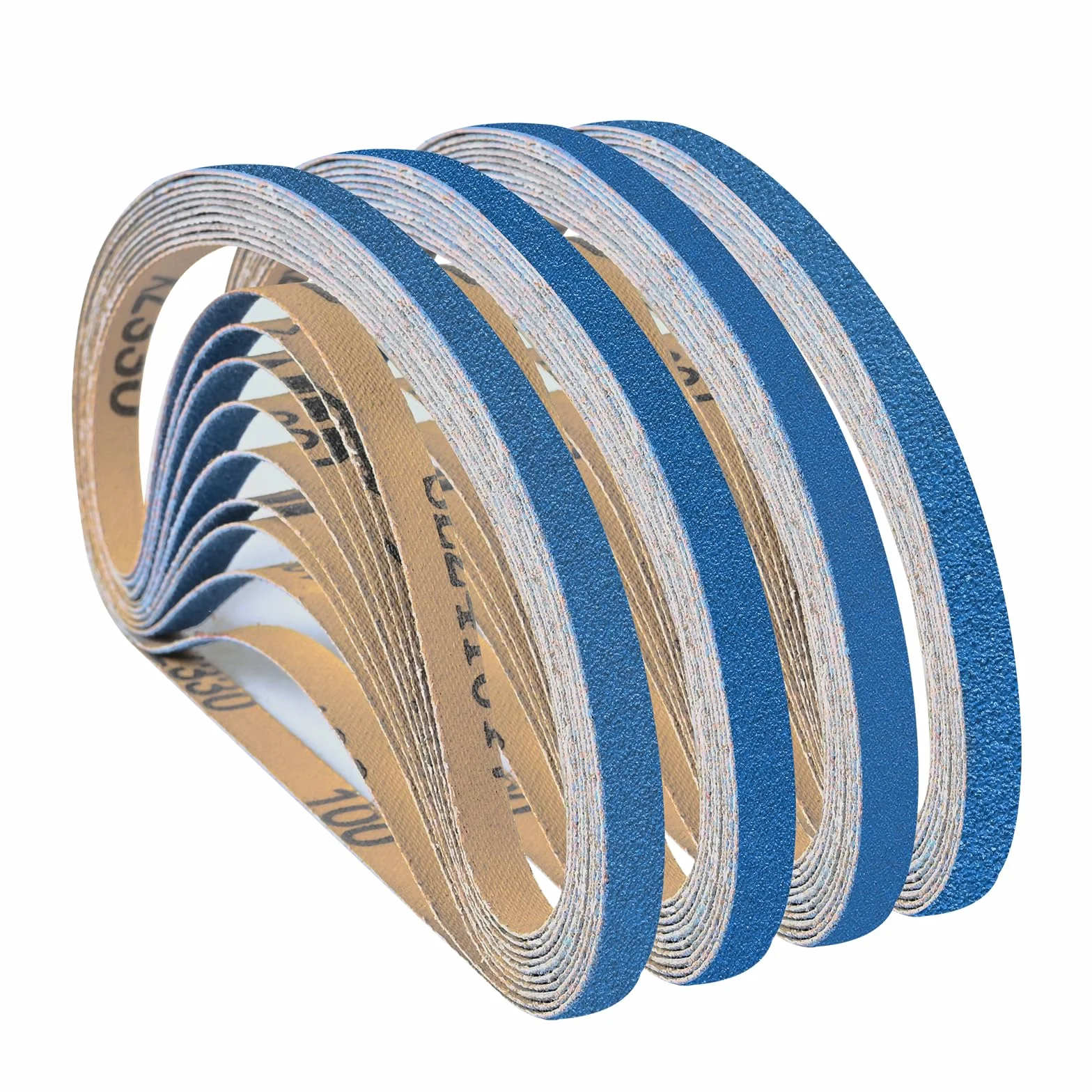 Taśma szlifierska 9 x 533 mm 40/60/80/120 ziarnistość 32 sztuki do metali