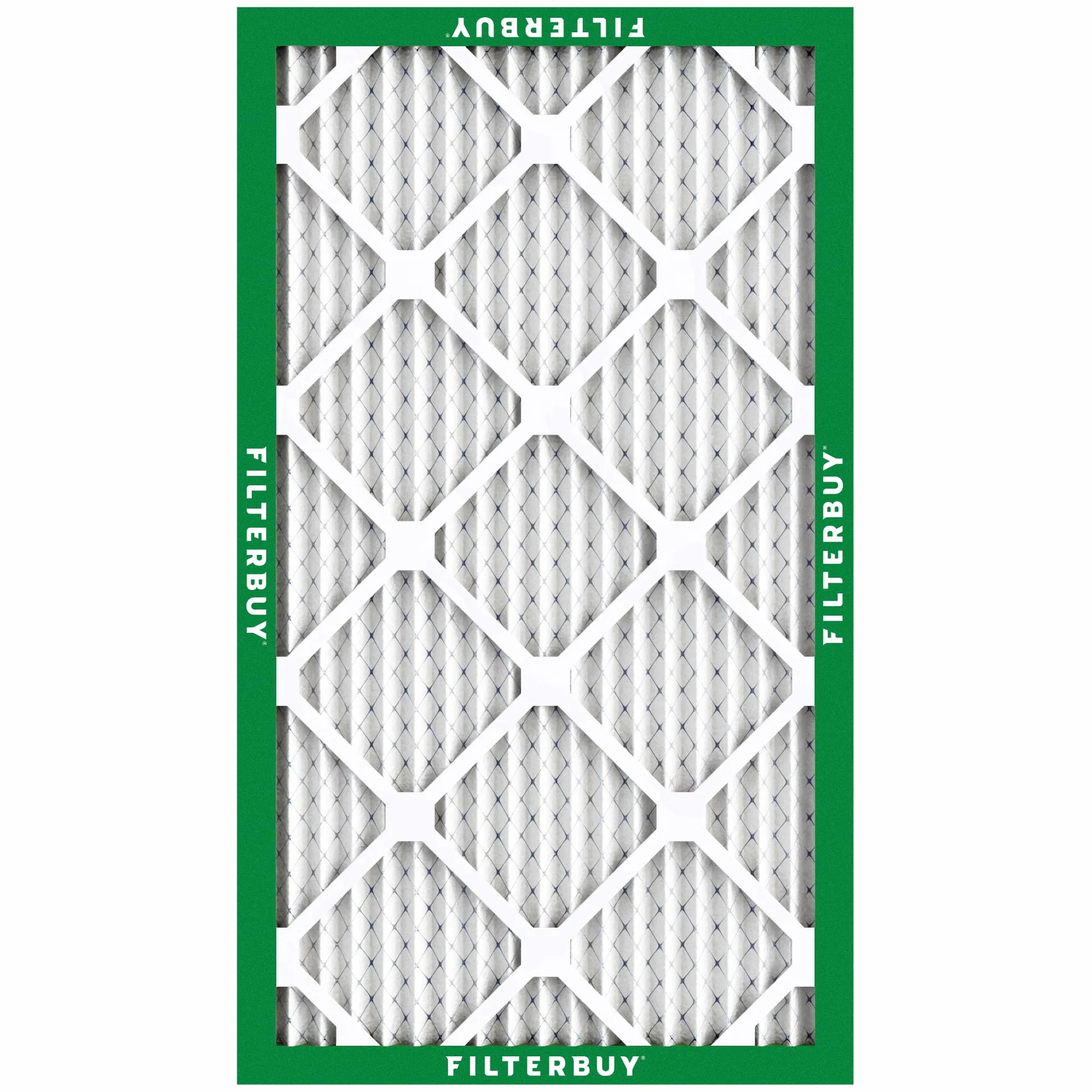 Filterbuy Filtr powietrza 14x25x1 MERV 8 Dust Defense 2-pak plisowany zamiennik do pieca HVAC AC rzeczywisty rozmiar 13,50 x 24,50 x 0,75 cala