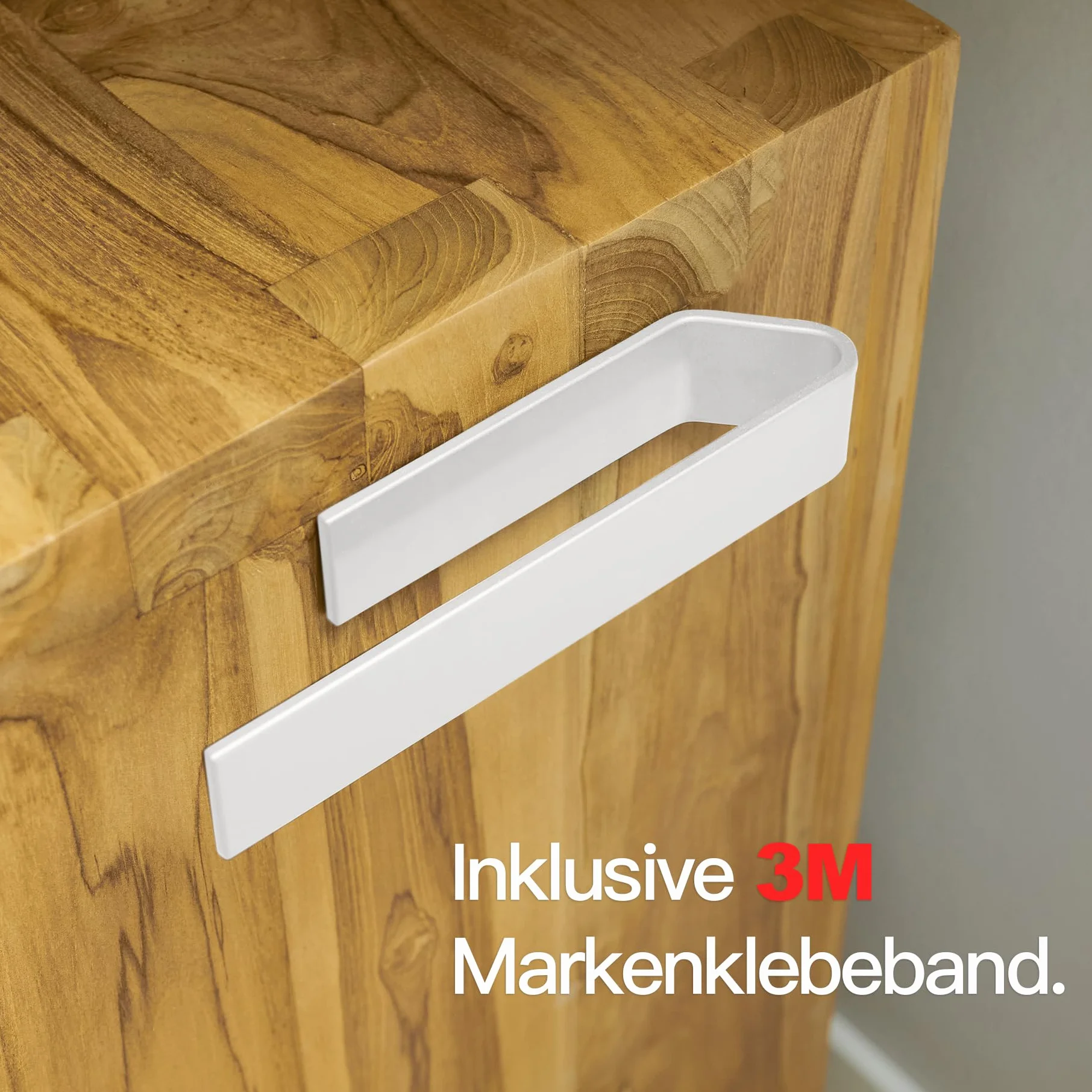 Designfactory Wieszak na ręczniki Hamburg 40 cm biały matowy samoprzylepny