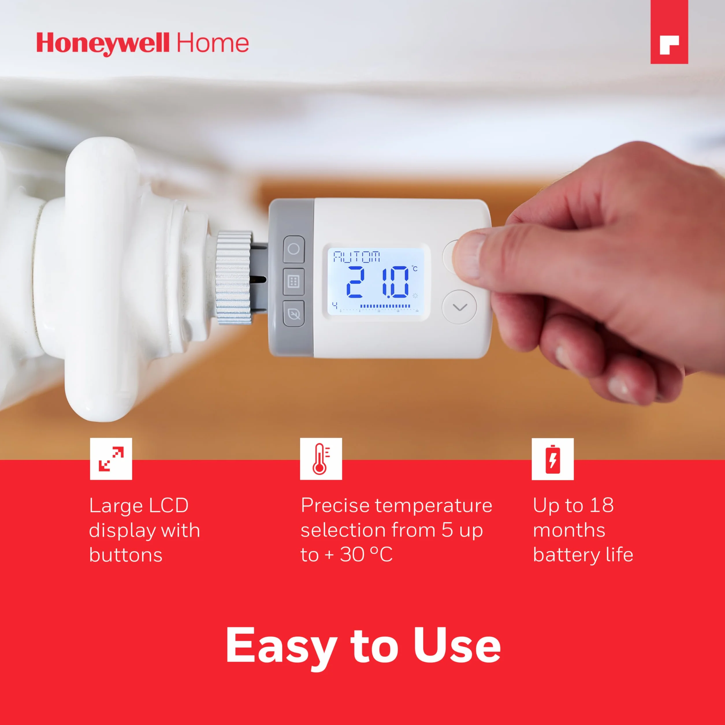 Honeywell Home inteligentna programowalna głowica grzejnika elektronicznego 1 sztuka