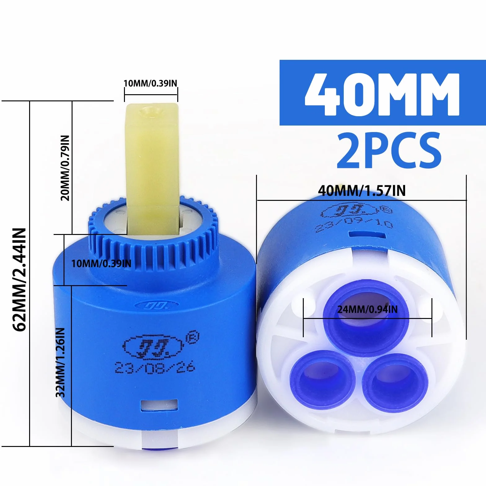 Wkłady ceramiczne do kranu mieszającego 30/40 mm 2 szt