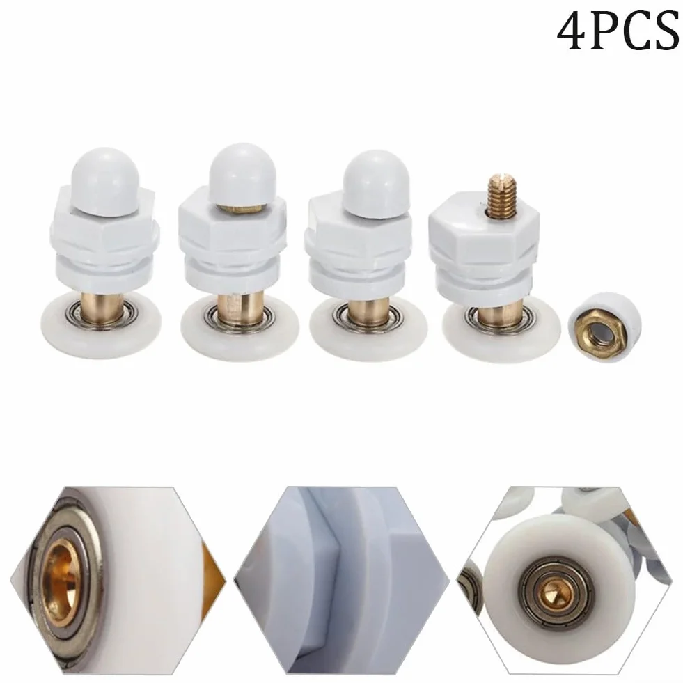 Rolki do drzwi prysznicowych chromowane 19 mm 23 mm 25 mm 27 mm 4 szt.