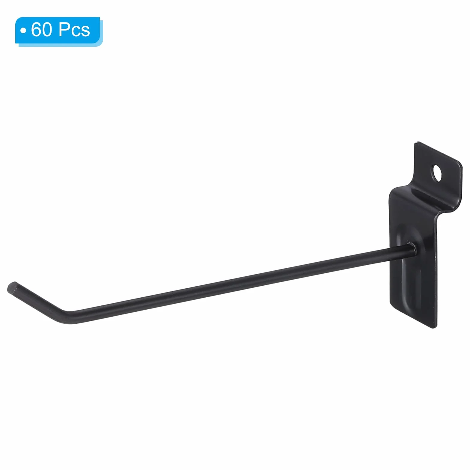 PATIKIL Haczyki ścienne metalowe 5 cm x 15 cm 60 szt. wieszak ekspozycyjny czarny