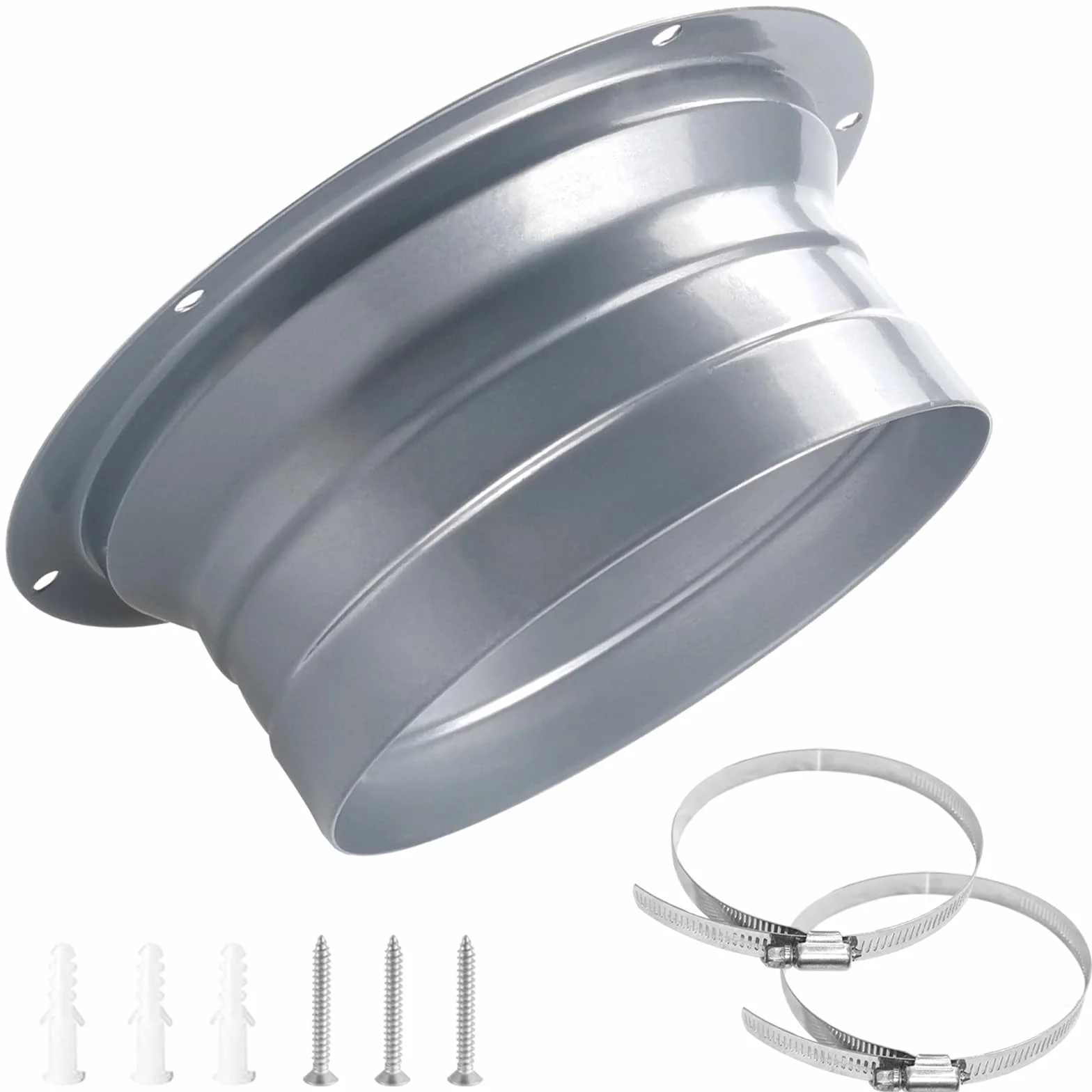 Kołnierz ścienny do klimatyzacji Ø 120 mm metalowy spawalniczy z zaciskami