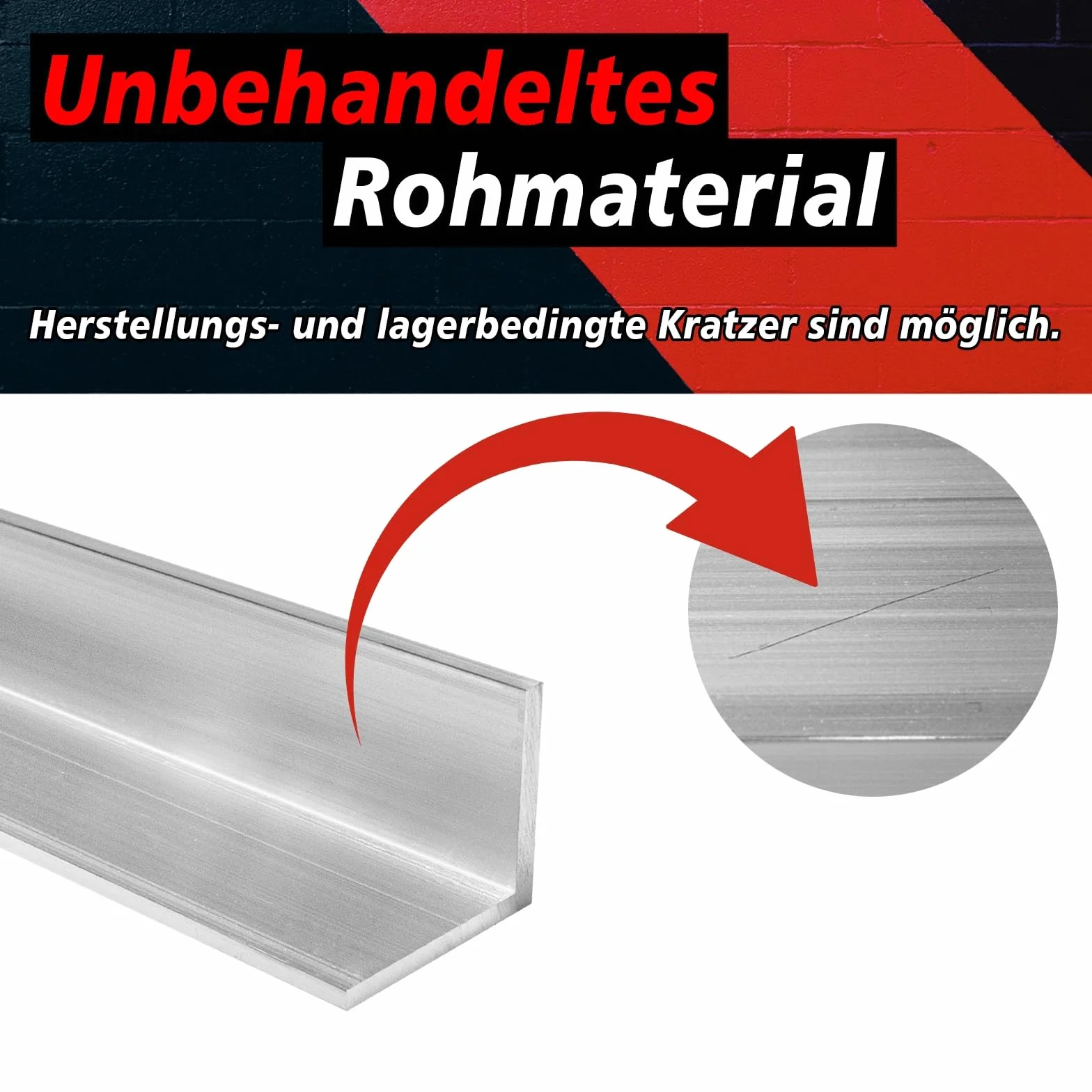 PRIOstahl Aluminiowy profil kątowy L 20x20x3 mm Długość 1000 mm EN AW-6063 t6 ochrona krawędzi