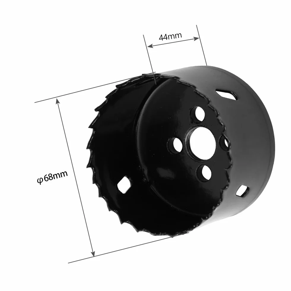 Flintronic Bimetaliczna piła koronowa 68 mm M42 HSS Bi-Metal z adapterem i wiertłem pilotowym do metalu aluminium drewna PVC plastik