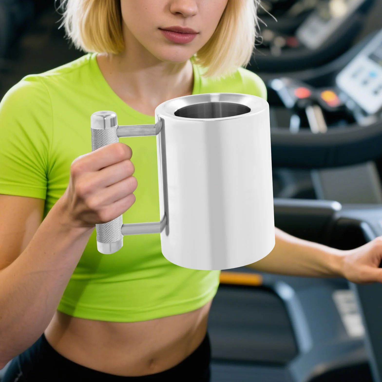 Kubek 8 kg, 300 ml, wytrzymały kubek do hantli ze stali nierdzewnej do treningu ramion i nawodnienia, do użytku domowego, na siłownię, do biura lub na świeżym powietrzu