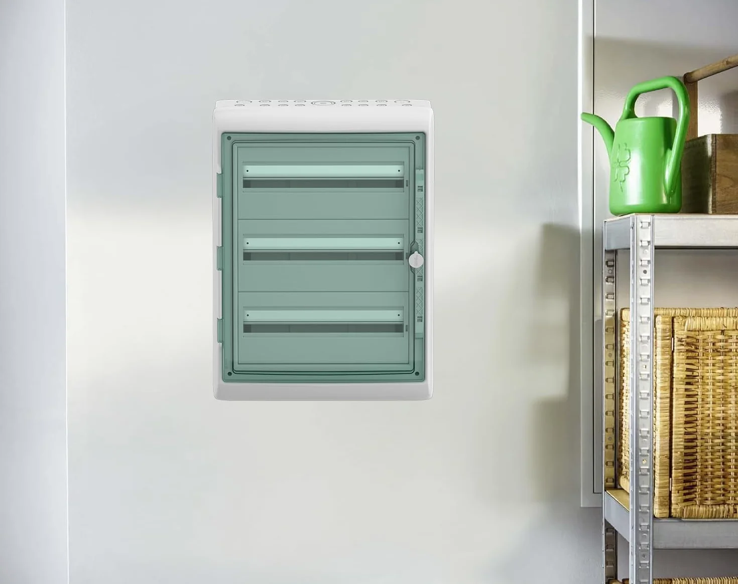 Schneider Electric 10345DE Kaedra Mureva natynkowy mały rozdzielacz do pomieszczeń wilgotnych do ogrodu, piwnicy, garażu i na zewnątrz, rozdzielnica instalacyjna elektryczna, skrzynka bezpieczników, 3