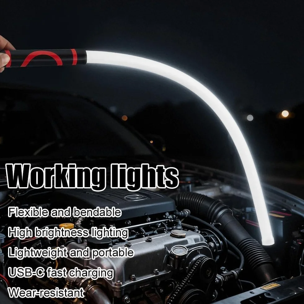 Elastyczna latarka LED Stick ładowalna lampa robocza z magnetyczną podstawą