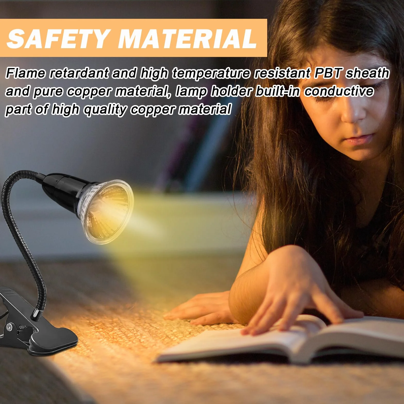 Sporgo 2 sztuki oprawki lampy E27 z klipsem regulowana 360° elastyczna łabędzia szyja metalowa lampa zaciskowa z przełącznikiem i wtyczką 30 cm czarna