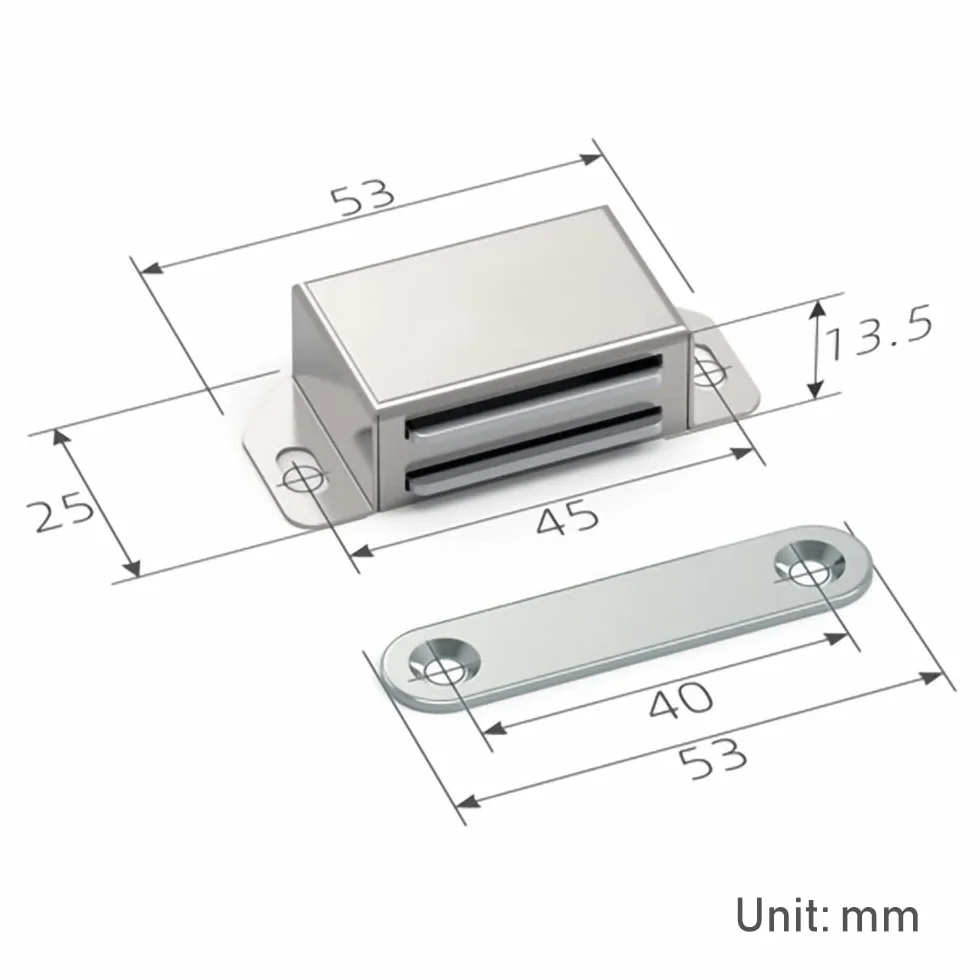 Magnetyczny zaczep do drzwi ze stali nierdzewnej 4 sztuki