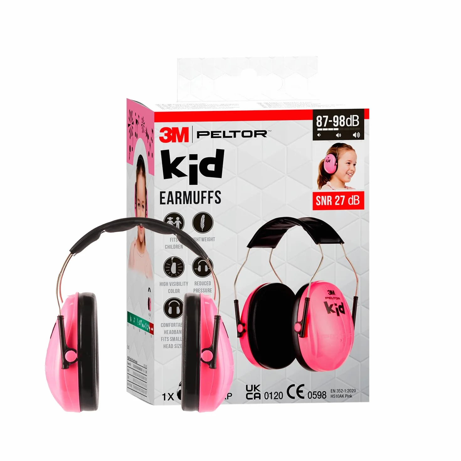 3M Peltor Kid nauszniki przeciwhałasowe dla dzieci, 98 dB, lekkie