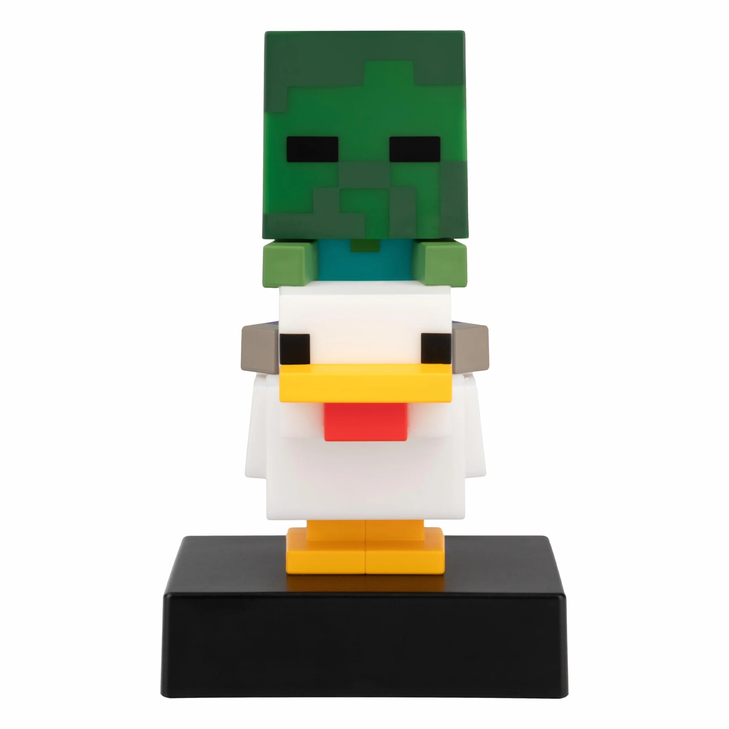 Paladone Minecraft Chicken Jockey Icon Light, podświetlana figurka 12 cm, lampa do sypialni dla graczy