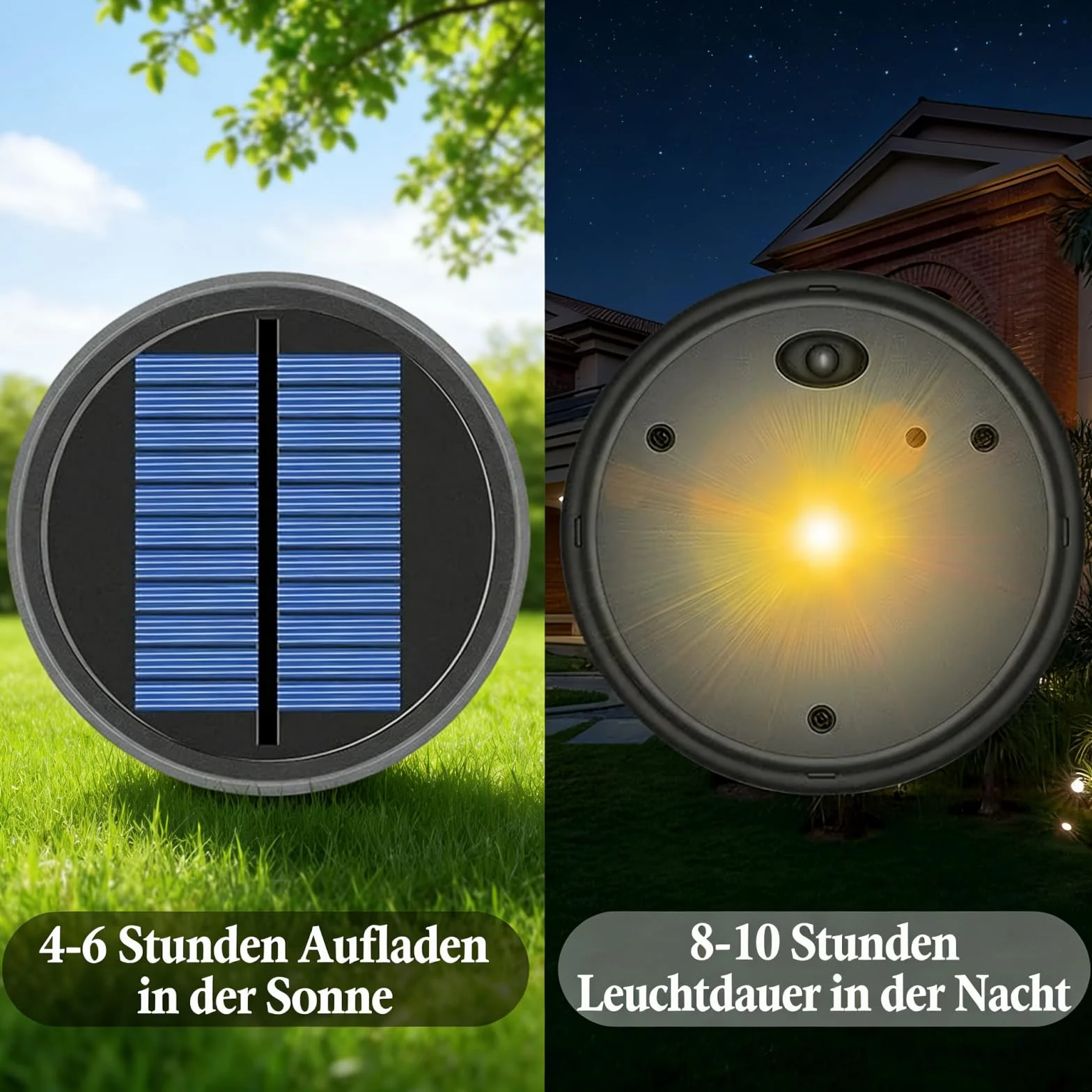 HELESIN Części zamienne do lamp solarnych, wodoszczelna panel słoneczny IP65, zamienne elementy do lamp solarnych, lampy ogrodowe i DIY (1 opakowanie 10,4 CM)