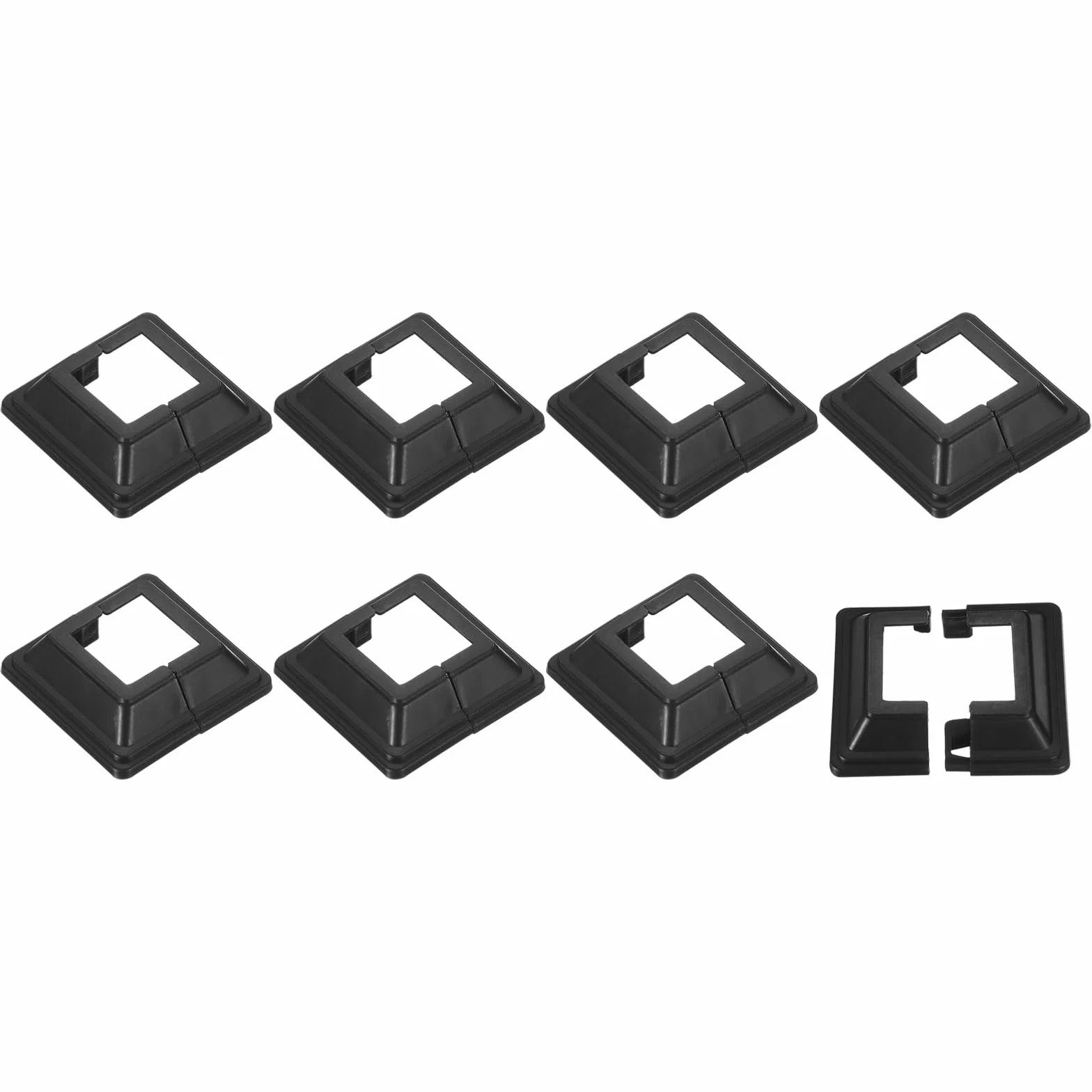 QUARKZMAN Pokrywa podstawy słupka 8 szt. 32 x 32 mm osłona z tworzywa sztucznego do ogrodzenia balustrady schodów balkonowych 72 x 72 mm