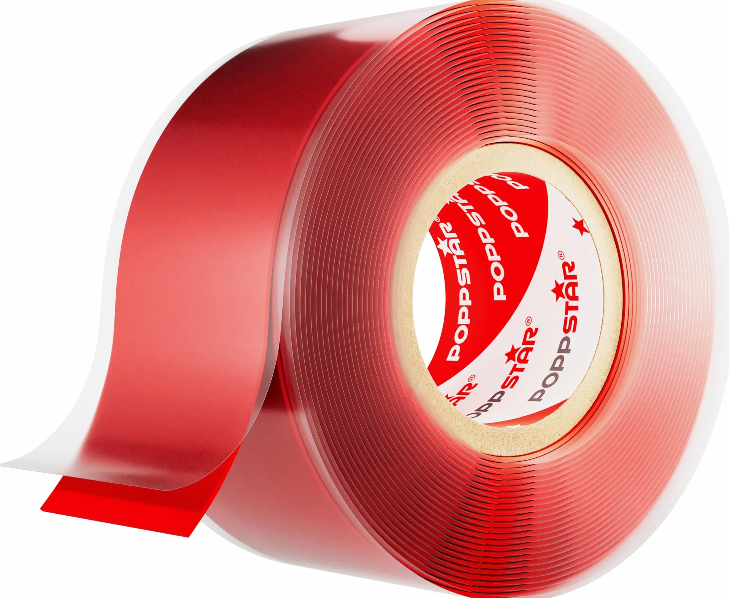 Poppstar samowulkanizująca taśma silikonowa 3 m x 25 mm izolacyjna uszczelniająca czerwona 1 rolka