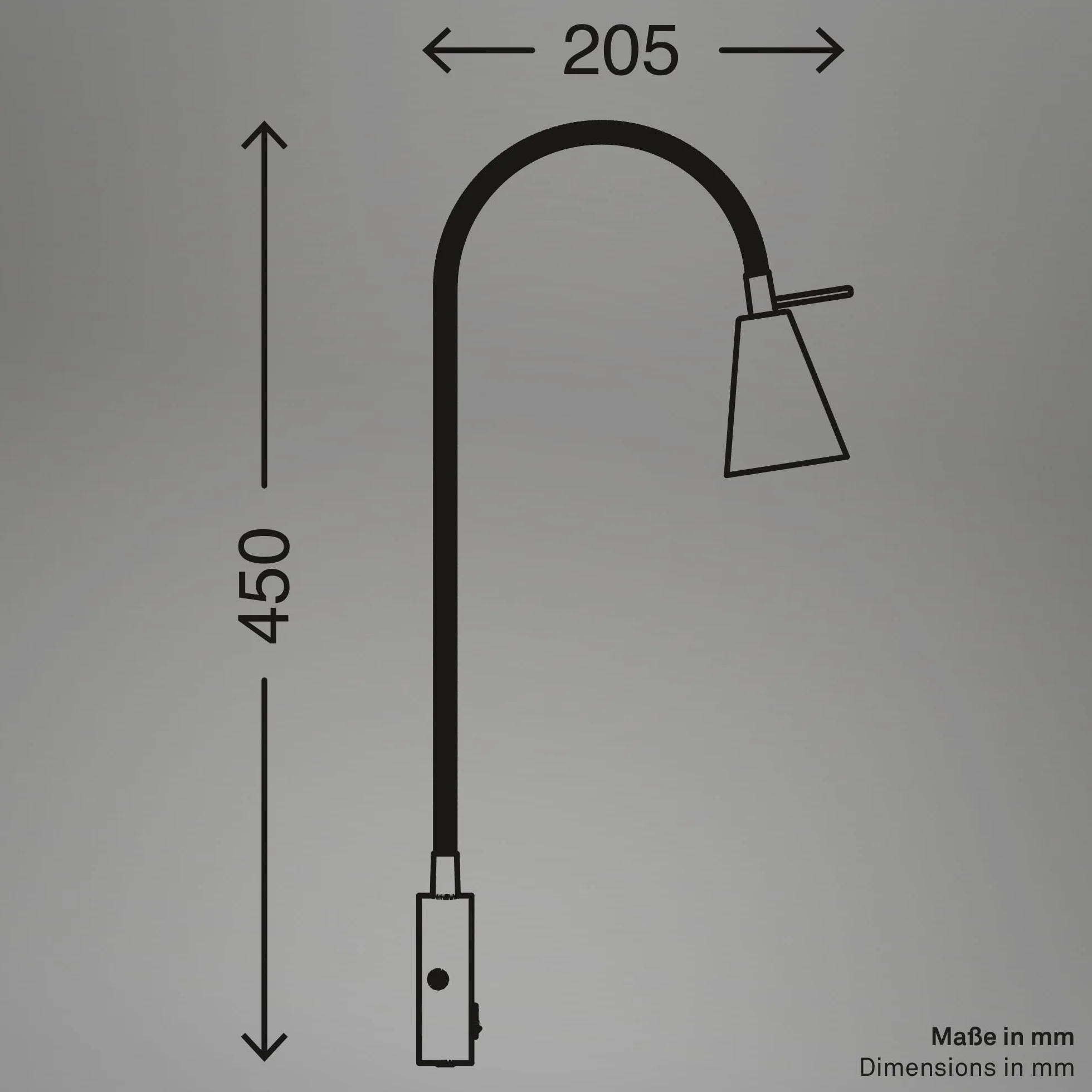 BRILONER Lampa do czytania LED GU10 4,7 W 400 lm ciepłe białe światło kinkiet wewnętrzny