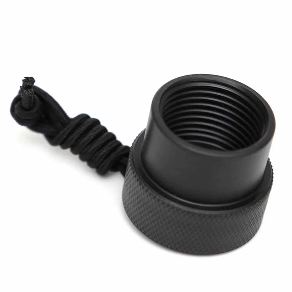 Korek przeciwpyłowy z linką do mocowania, zaślepka do butli nurkowych, zaworów, zaślepek, zaślepek do nurkowania, komponent akcesoriów do nurkowania, czarny