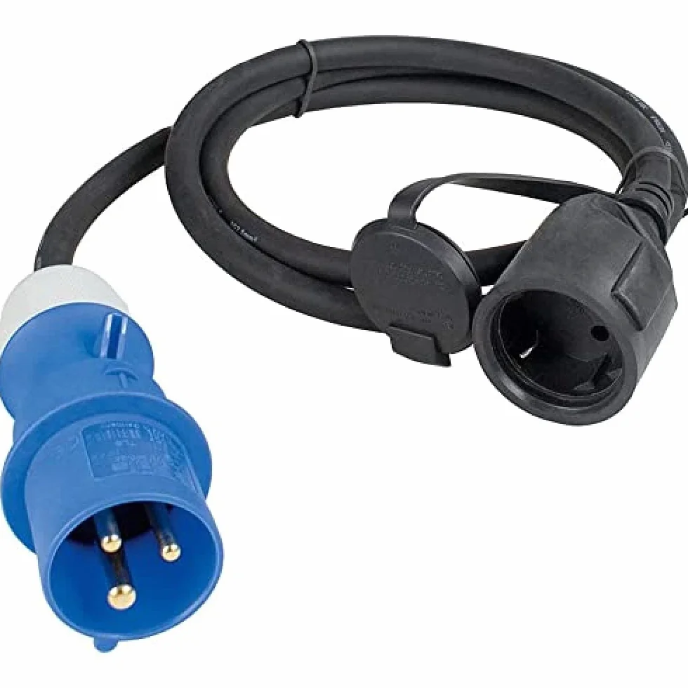 as - Schwabe CEE-Adapterleitung Caravan 1,5 m 250 V IP44 Blau