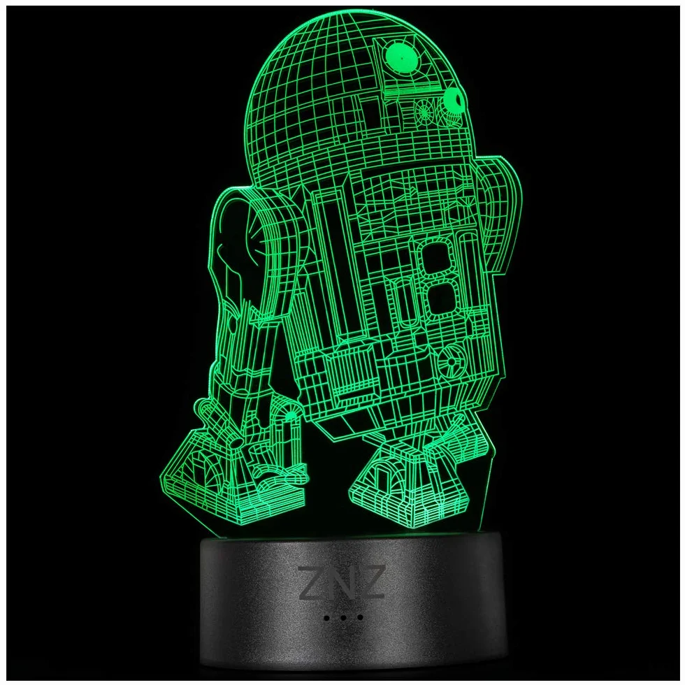 Lampa 3D LED Illusion Night Light 16 kolorów z pilotem Smart Touch Decor 5-R2D2