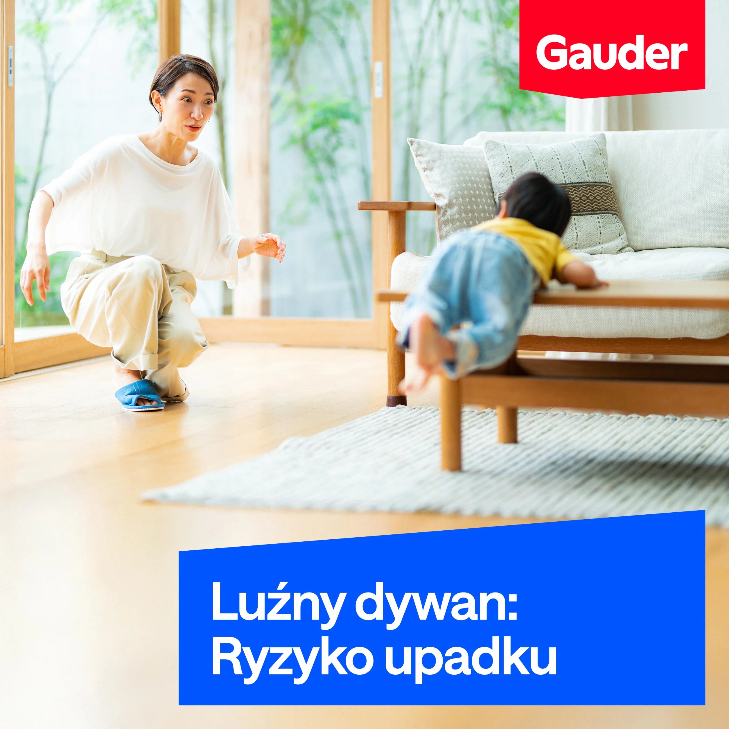 GAUDER Taśma do dywanów dwustronna ekstra mocna 10 m x 48 mm Klej do wykładzin i schodów