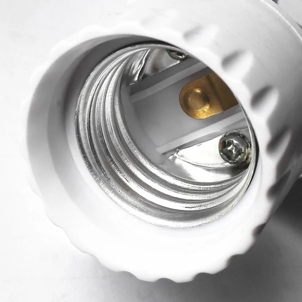 Oprawki żarówek E14 LED PIR czujnik ruchu gniazdo przełączające adapter biały 3 sztuki