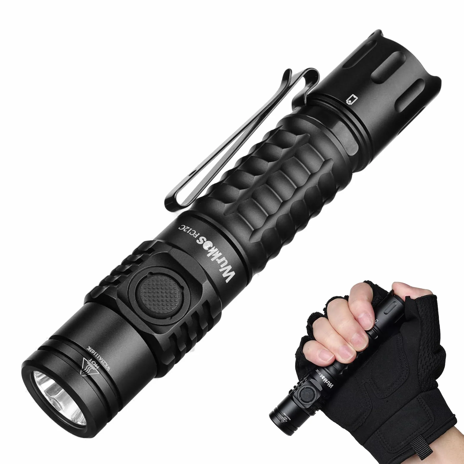 Latarka taktyczna Wurkkos FC12C, LED 1600 lumenów, IP68, sterownik Step-Down
