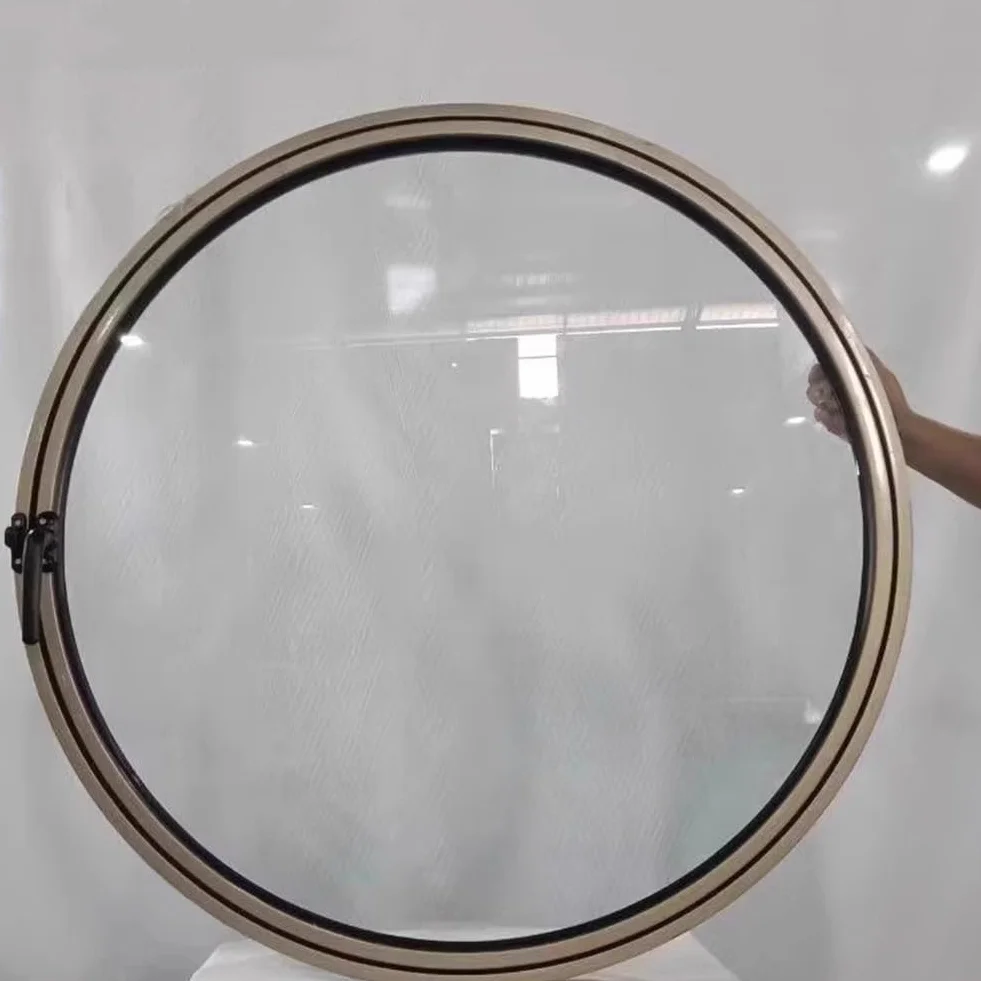 Okno obrotowe ze szkła hartowanego 360° aluminium 34cm White