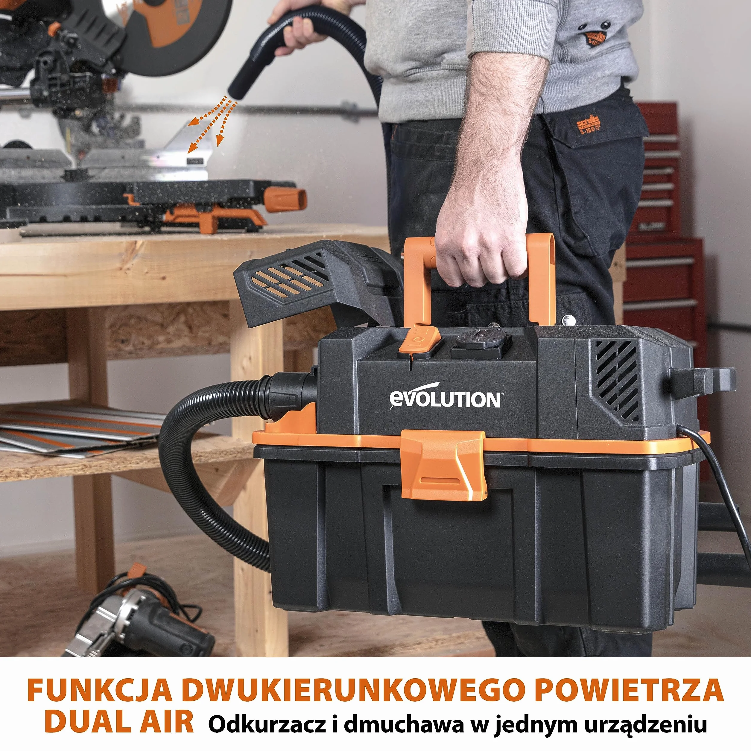 Evolution Power Tools Odkurzacz R15VAC do pracy na mokro i na sucho