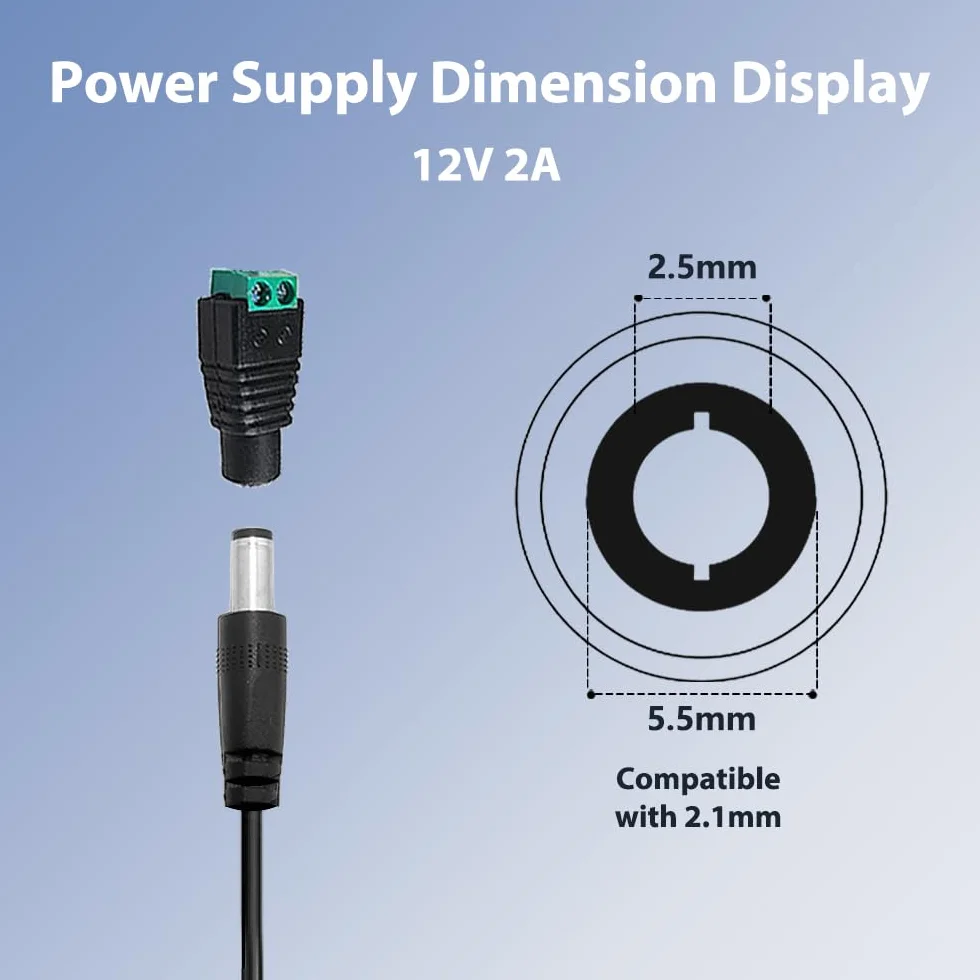 Transformator LED 12 V 2 A Zasilacz DC do Taśmy LED SMD5050 SMD3528