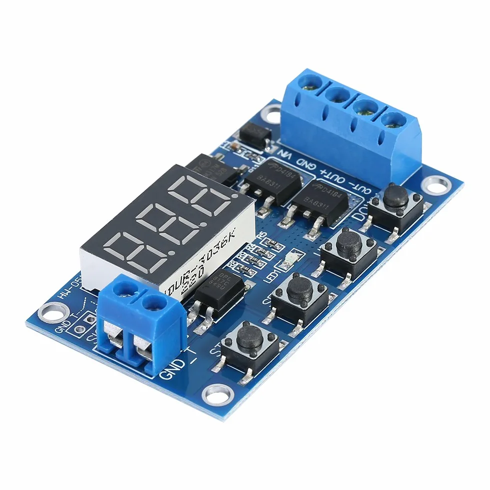 Timer moduł wyzwalacz opóźnienie cyklu programator czasowy DC 5 V - 36 V z wyświetlaczem LED