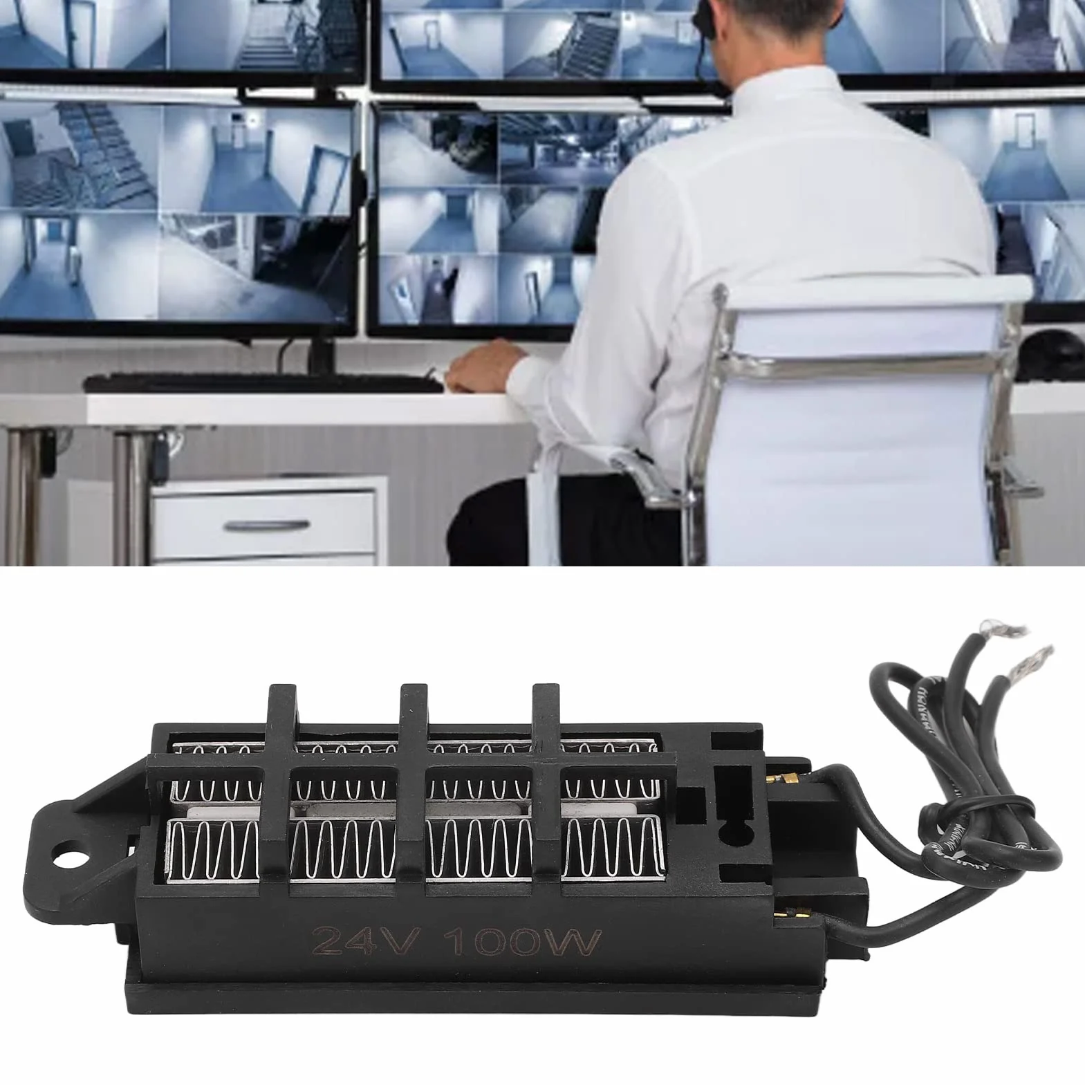 PTC Element Grzejny 24V 100W Płyta Grzewcza ze Stojakiem Podgrzewacz do Żywności Automatyczny