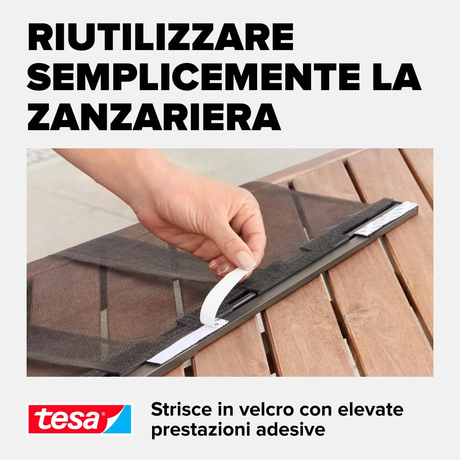 tesa Wymienny moskitiera na rzep Biała 5,6 m