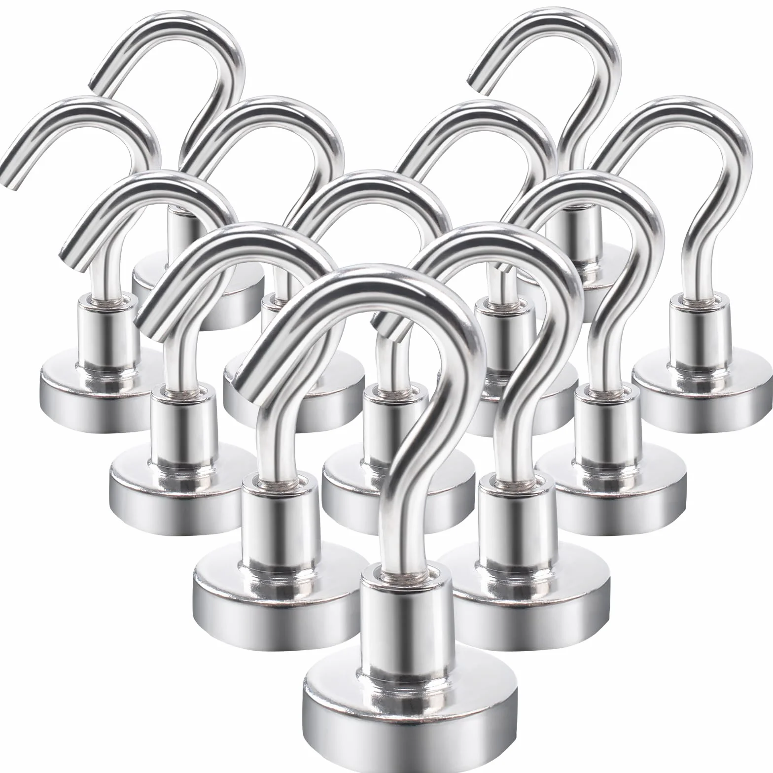 Magnesy neodymowe z haczykiem 16 mm mocne ciężkie na lodówkę