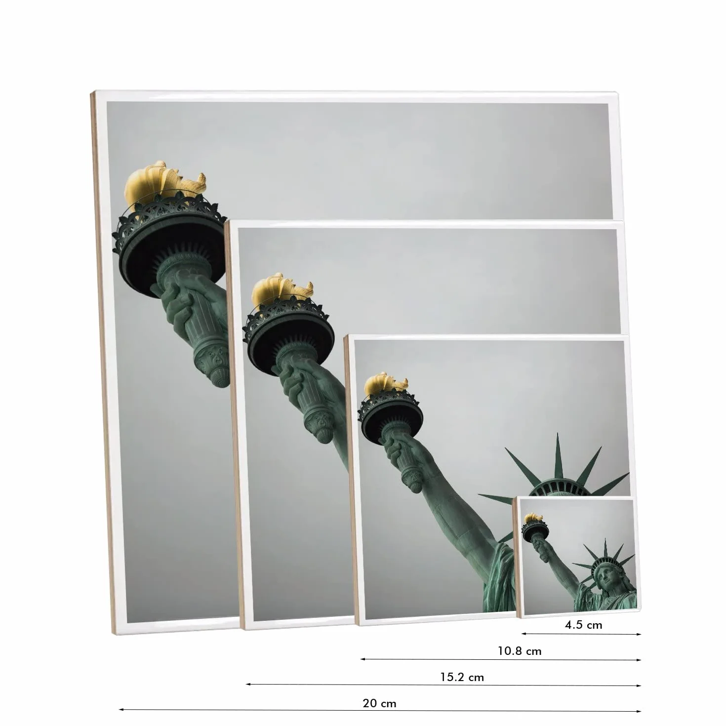 Fantastyczna Ceramiczna Płytka Dekoracyjna 10,8 x 10,8 cm - Statua Wolności Miasta USA Stany Zjednoczone