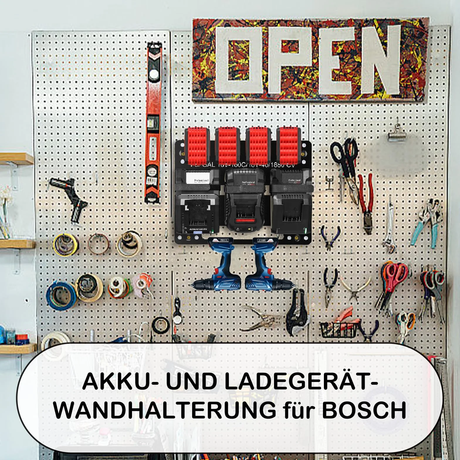 Bosch metalowy uchwyt ścienny na akumulator 18 V