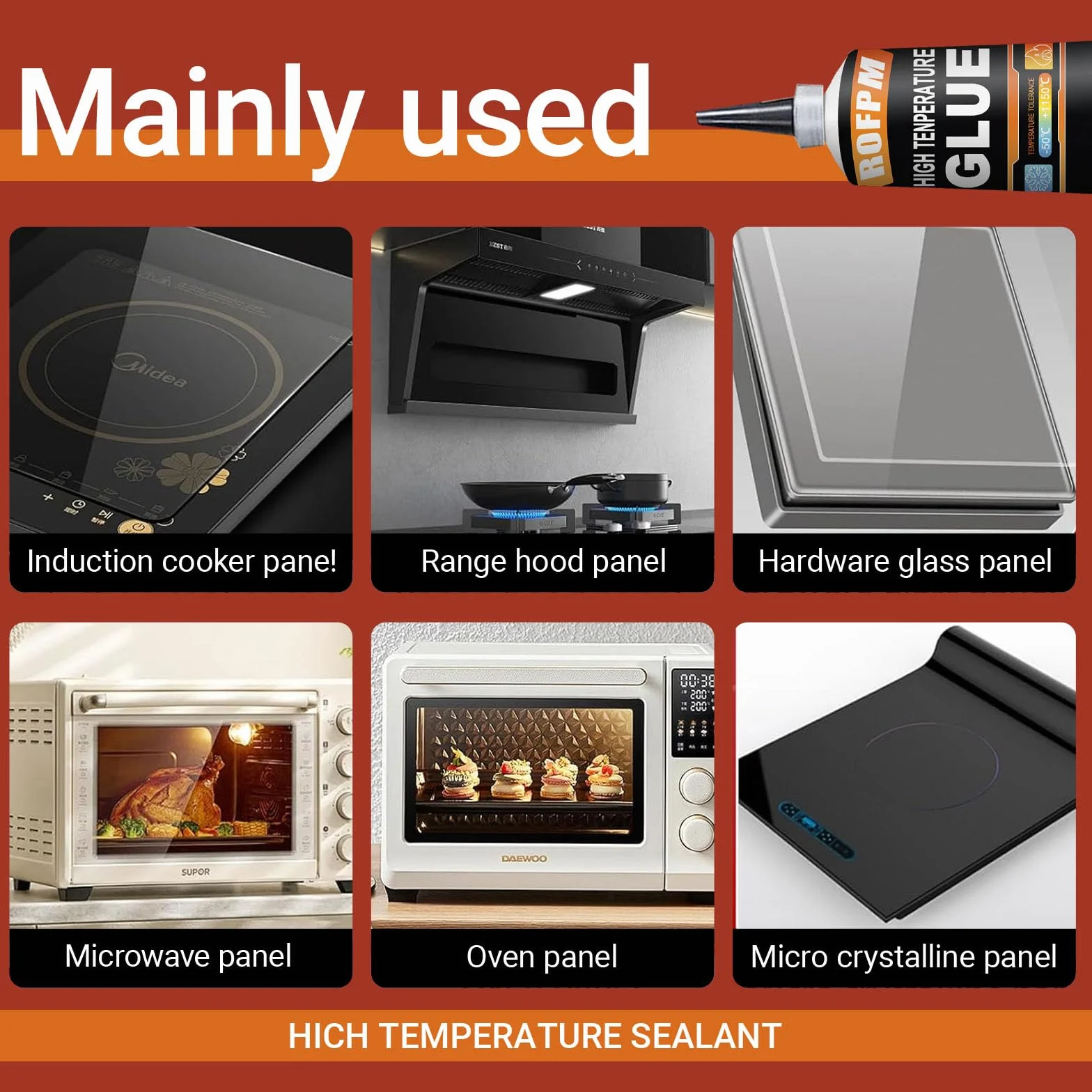 Klej szamotowy silikon odporny na wysokie temperatury powyżej 1000°C do szklanych pieców