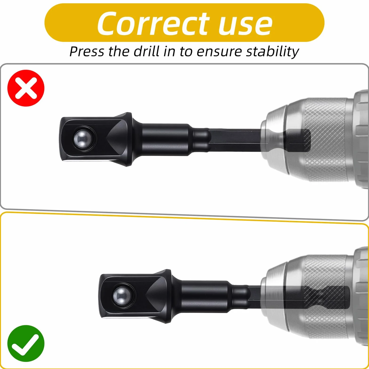 Zestaw Adapterów Nasadek Udarowych Kwadratowych 1/4" 3/8" 1/2" 8 SZT.